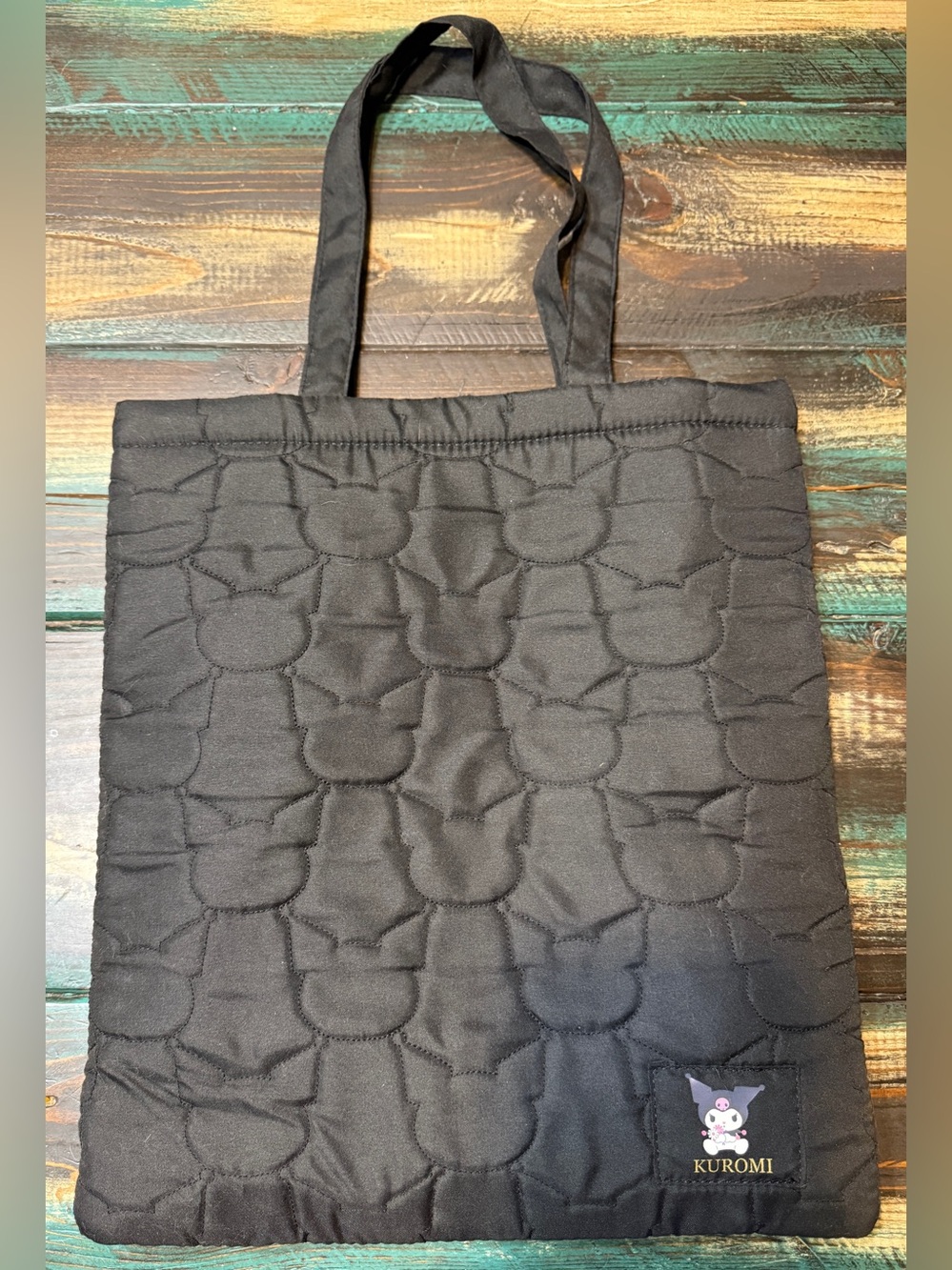 Sanrio Kuromi Black Quilted Tote Bag